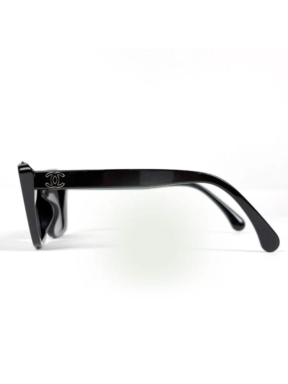 Chanel Butterfly Shape Sunglasses CC Logo Acetate Black Eyewear